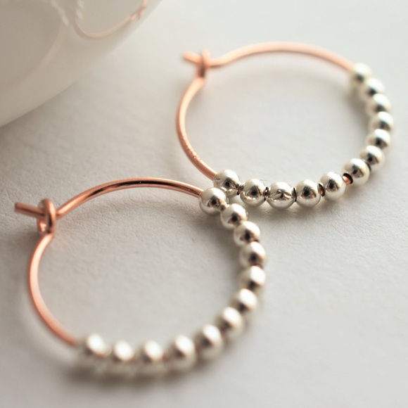 Minimalist Hoops Now in silver, gold, or rose! - Picture 2 of 7